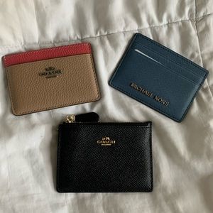 Coach and Michael Kors Card Cases.